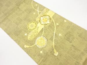 引箔金彩華文にヱ霞模様袋帯